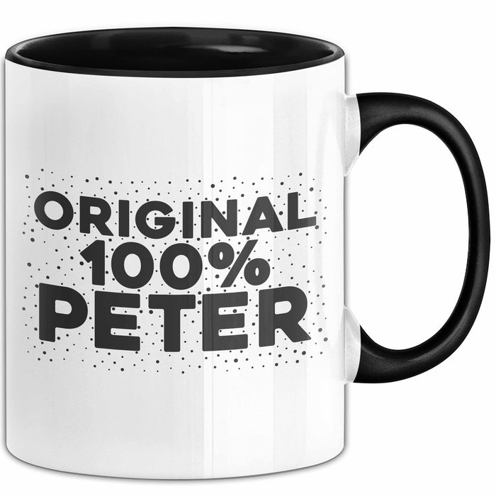 Peter Tasse Original 100% Peter Geschenk Schwarz Trendation