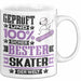 Skater Geschenk Lustiger Spruch für Skater Geschenkidee Bester Skater Der Welt Weiß Trendation