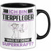 Tierpfleger Tasse Geschenk für Tierpfleger Geburtstag Lustiger Spruch Kaffee-Becher Was Ist Deine Superkraft Schwarz Trendation
