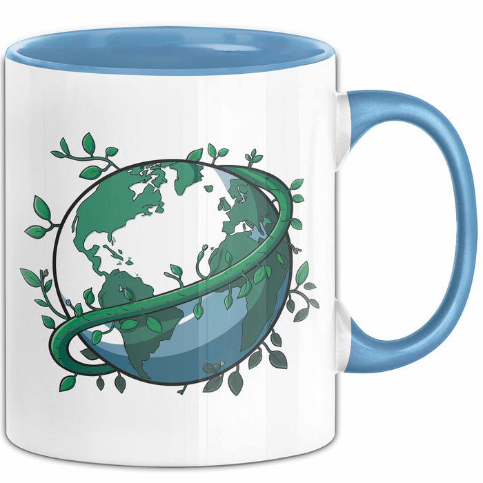 Öko Krieger Tasse Geschenkidee für Grünen Planeten Blau Trendation