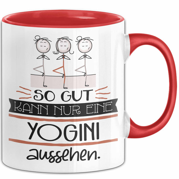 Yogini Geschenk Tasse So Gut Kann Nur Eine Yogini Aussehen Geschenkidee Geburtstag Weihnachten Lustig Rot Trendation
