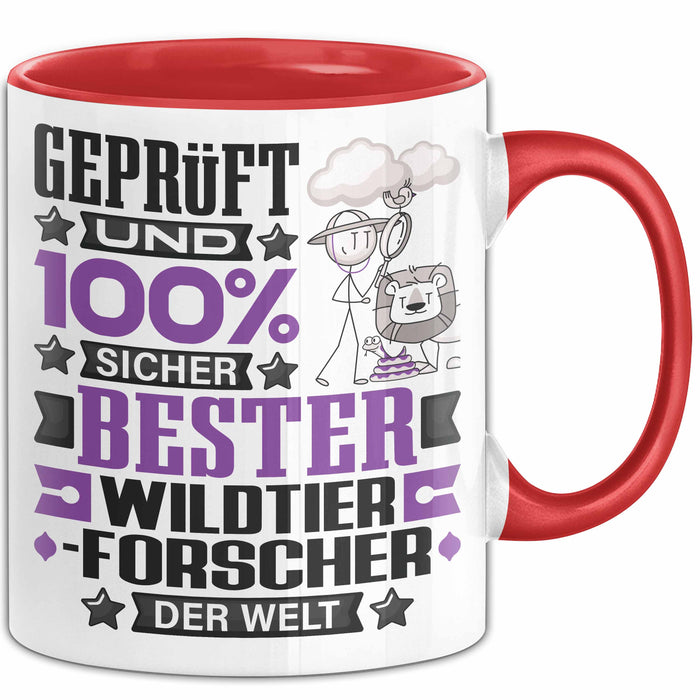 Wildtierforscher Geschenk Lustiger Spruch für Wildtierforscher Geschenkidee Bester Wildtierforscher Der Welt Rot Trendation