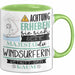 Windsurferin Tasse Geschenk Lustiger Spruch Bitte Erheben Sie Sich Seine Majestät Die Windsurferin Betritt Den Raum Grün Trendation