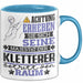 Kletterer Geschenk Tasse Lustiger Spruch Erheben Sie Sich Der Kletterer Betritt den Raum Blau Trendation