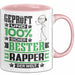 Rapper Geschenk Lustiger Spruch für Rapper Geschenkidee Bester Rapper Der Welt Rosa Trendation