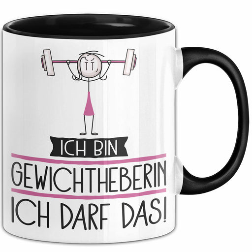 Geschenk für Gewichtheberin Tasse Lustige Geschenkidee Geburtstag Ich Bin Gewichtheberin Ich Darf Das Trendation