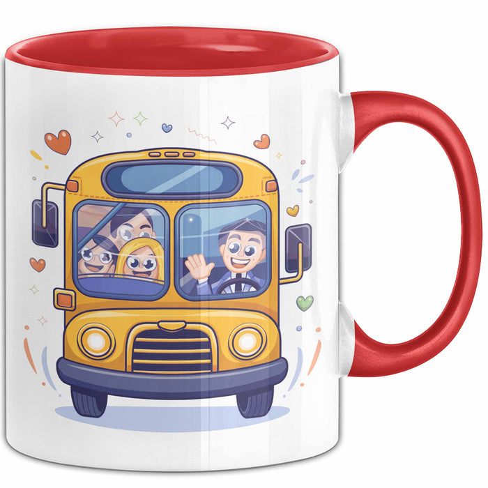 Busfahrer Tasse Geschenk Lustige Geschenkidee Spruch Für Öffentlichen Verkehr Helden Rot Trendation