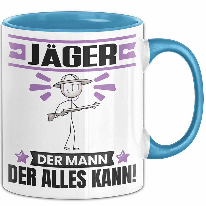 Jäger Tasse Geschenk für Jäger Der Mann Der Alles Kann Geschenkidee zum Geburtstag Blau Trendation