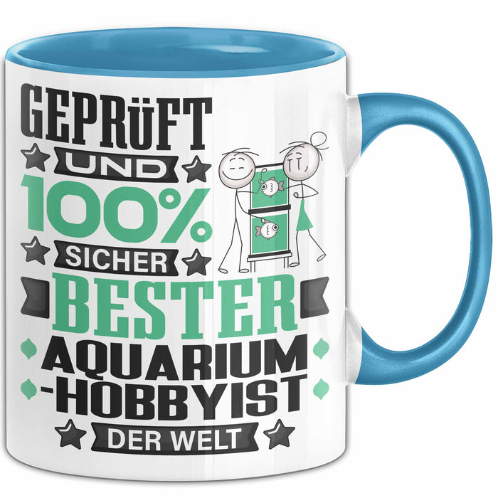 Aquarium-Hobbyist Geschenk Lustiger Spruch für Aquarium-Hobbyist Geschenkidee Bester Aquarium-Hobbyist Der Welt Blau Trendation