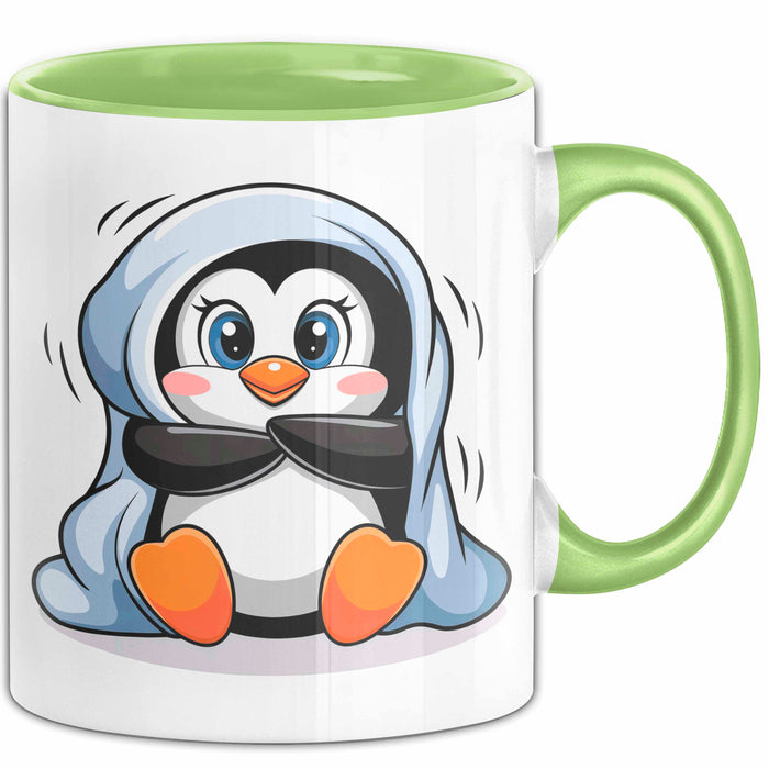 Pinguin Tier Tasse Geschenk Lustige Geschenkidee Spruch Grün Trendation