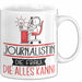 Journalistin Geschenk Tasse Becher Die Frau Die Allen Kann Geschenkidee für eine Journalistin Lustig Weiß Trendation