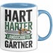 Garten Pflanzen Gärtner Tasse Geschenk Lustige Geschenkidee Spruch Hart Härter Landschaftsgärtner Blau Trendation