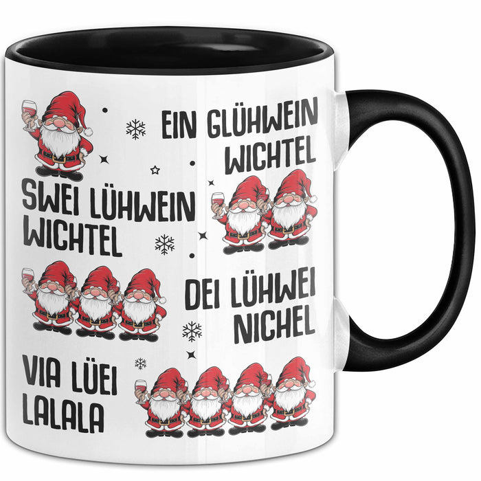 Weihnachten Tasse Geschenk Glühwein Ein Glühwein Wichtel Swei Glühwein Wichtel Geschenkidee Lustiger Spruch Kaffee-Becher Trendation