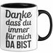 Freundschaft Tasse Geschenk Danke Dass Du Immer Da Bist Geschenkidee Schwarz Trendation