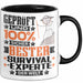 Survival-Experte Geschenk Lustiger Spruch für Survival-Experte Geschenkidee Bester Survival-Experte Der Welt Schwarz Trendation