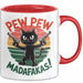Katzen Tasse Geschenk Pew Pew Madafakas Geschenkidee Lustig Katze Rot Trendation