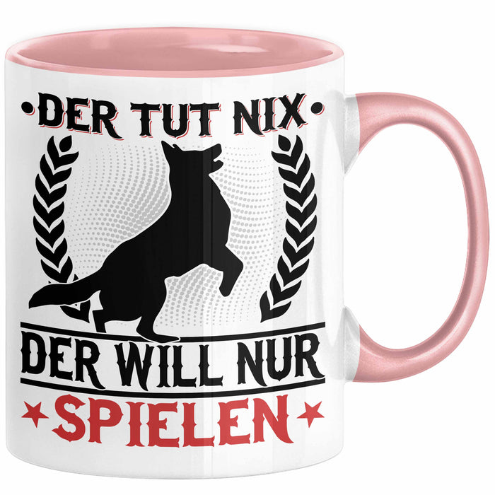 Hund Tasse Geschenk Kaffee-Becher Hunde-Besitzer Geschenkidee Rosa Trendation