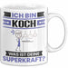Koch Tasse Geschenk für Koch Geburtstag Lustiger Spruch Kaffee-Becher Was Ist Deine Superkraft Weiß Trendation