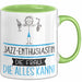 Jazz-Enthusiastin Geschenk Tasse Becher Die Frau Die Allen Kann Geschenkidee für eine Jazz-Enthusiastin Lustig Grün Trendation
