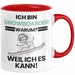 Snowboarder Geschenk Tasse Lustiger Spruch Ich Bin Snowboarder Warum Weil Ich Es Kann Geschenkidee Bester Snowboarder Geburtstag Kaffee-Becher Rot Trendation