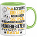 Hundebesitzer Geschenk Tasse Lustiger Spruch Erheben Sie Sich Der Hundebesitzer Betritt den Raum Grün Trendation