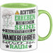 Wanderführer Geschenk Tasse Lustiger Spruch Erheben Sie Sich Der Wanderführer Betritt den Raum Grün Trendation