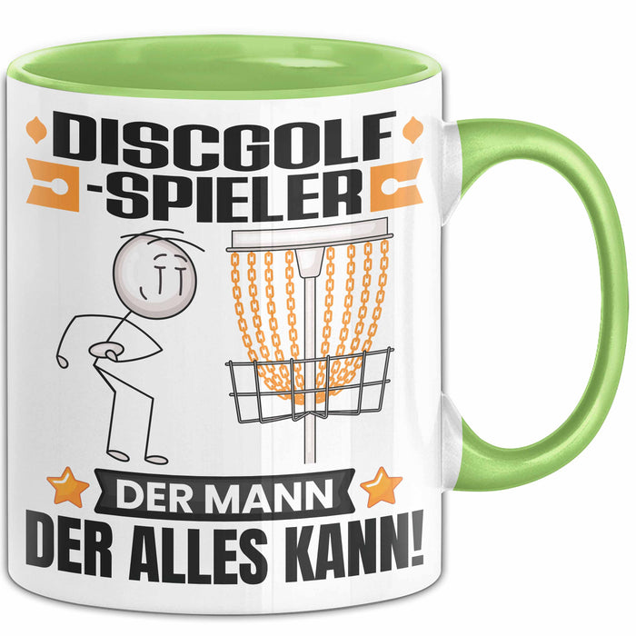 Discgolf-Spieler Tasse Geschenk für Discgolf-Spieler Der Mann Der Alles Kann Geschenkidee zum Geburtstag Grün Trendation