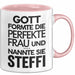 Steffi Tasse Geschenk Gott Formte Die Perfekte Frau Steffi Geschenkidee Rosa Trendation