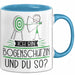 Bogenschützin Tasse Geschenk Ich Bin Bogenschützin Und Du So Geschenkidee Lustiger Spruch Becher Blau Trendation