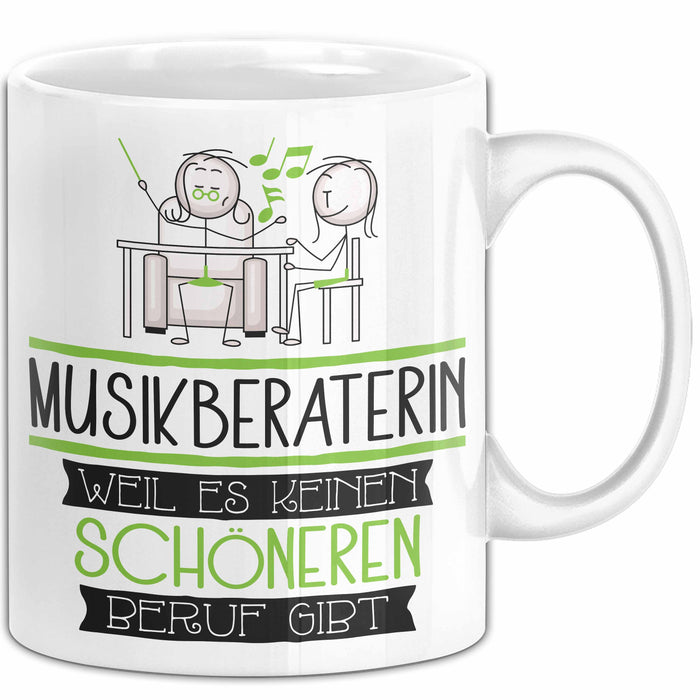 Musikberaterin Weil Es Keinen Schöneren Beruf Gibt Tasse Geschenk für Eine Musikberaterin Lustig Weiß Trendation