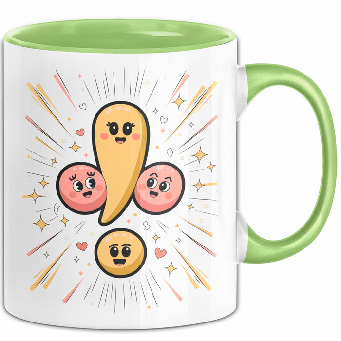 Interpunktions Enthusiast Tasse Geschenk Lustige Geschenkidee Spruch Für Grammatik Liebhaber Grün Trendation