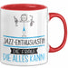 Jazz-Enthusiastin Geschenk Tasse Becher Die Frau Die Allen Kann Geschenkidee für eine Jazz-Enthusiastin Lustig Rot Trendation