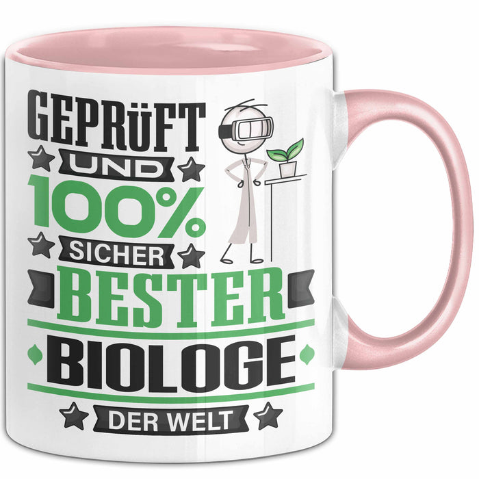 Biologe Geschenk Lustiger Spruch für Biologe Geschenkidee Bester Biologe Der Welt Rosa Trendation