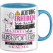 Hundesportlerin Tasse Geschenk Lustiger Spruch Bitte Erheben Sie Sich Seine Majestät Die Hundesportlerin Betritt Den Raum Blau Trendation