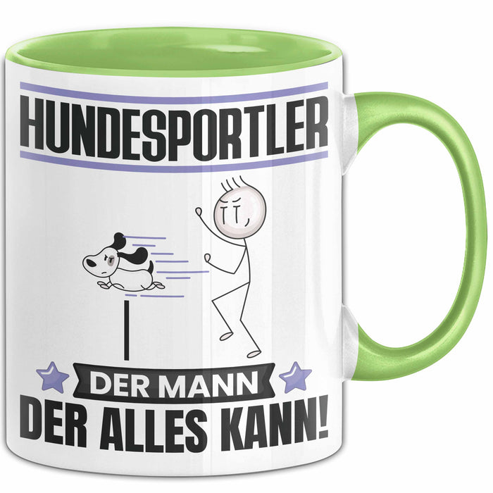 Hundesportler Tasse Geschenk für Hundesportler Der Mann Der Alles Kann Geschenkidee zum Geburtstag Grün Trendation