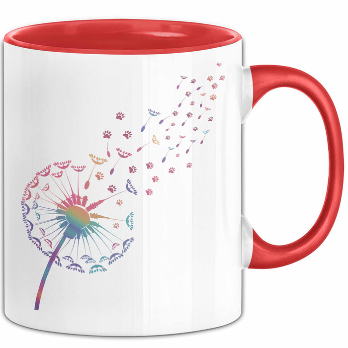 Hund Tierliebhaber Tasse Geschenk Lustige Geschenkidee Spruch Rot Trendation