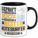Kitesurfer Geschenk Lustiger Spruch für Kitesurfer Geschenkidee Bester Kitesurfer Der Welt Schwarz Trendation