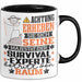 Survival-Experte Geschenk Tasse Lustiger Spruch Erheben Sie Sich Der Survival-Experte Betritt den Raum Schwarz Trendation