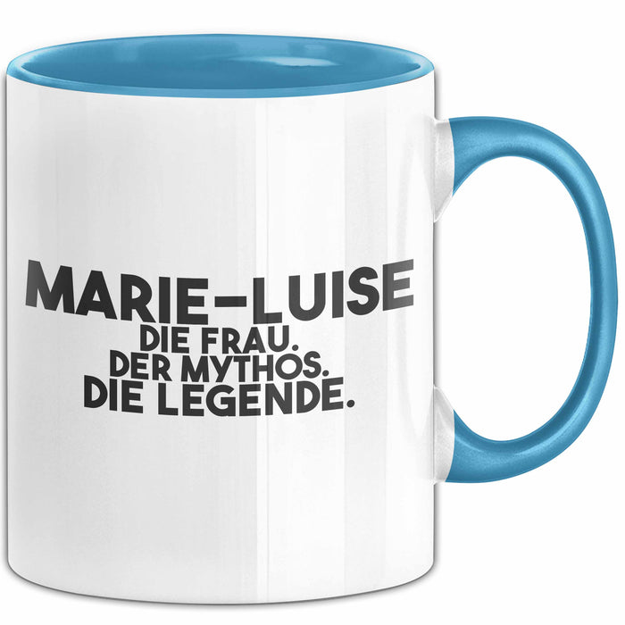 Marie-Luise Tasse Marie-Luise – Die Frau. Der Mythos. Die Legende. Geschenk Blau Trendation