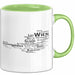 Österreich Karte Wien Wienerisch Tasse Geschenk Lustige Geschenkidee Spruch Grün Trendation