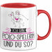 Polo-Spielerin Tasse Geschenk Ich Bin Polo-Spielerin Und Du So Geschenkidee Lustiger Spruch Becher Rot Trendation