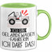 Geschenk für Geländewagenfahrerin Tasse Lustige Geschenkidee Geburtstag Ich Bin Geländewagenfahrerin Ich Darf Das Grün Trendation