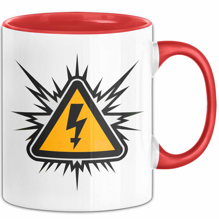 Elektriker Tasse Geschenkidee Elektrotechniker Lustig Geschenkidee Lustig Rot Trendation