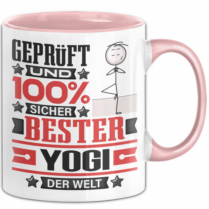 Yogi Geschenk Lustiger Spruch für Yogi Geschenkidee Bester Yogi Der Welt Rosa Trendation