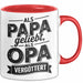 Papa Vatertag Tasse Becher Geschenk Lustige Geschenkidee Spruch Als Papa Geliebt Als Opa Vergöttert Rot Trendation