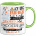 Eishockeyspielerin Tasse Geschenk Lustiger Spruch Bitte Erheben Sie Sich Seine Majestät Die Eishockeyspielerin Betritt Den Raum Grün Trendation
