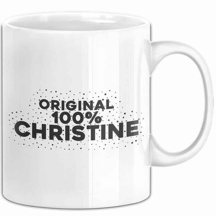Christine Tasse Original 100% Christine Geschenk Weiß Trendation