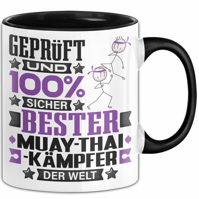 Muay-Thai-Kämpfer Geschenk Lustiger Spruch für Muay-Thai-Kämpfer Geschenkidee Bester Muay-Thai-Kämpfer Der Welt Schwarz Trendation