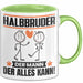 Halbbruder Tasse Geschenk für Halbbruder Der Mann Der Alles Kann Geschenkidee zum Geburtstag Grün Trendation