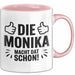 Monika Tasse Geschenk Die Monika Macht Dat Schon Geschenkidee Becher mit Name Rosa Trendation